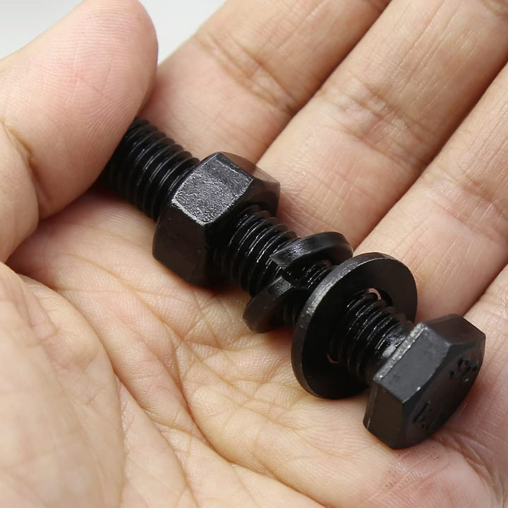 YEEZET 224 Pcs M6 M8 M10 Schrauben Sechskantschrauben Unterlegscheiben Federringe und Muttern Sortim