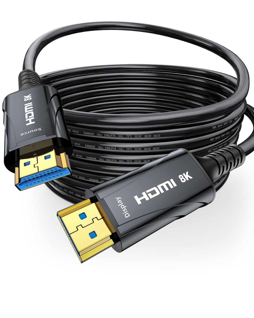 HDMI Glasfaser kabel 15m 8K - 48Gbps High Speed HDMI Kabel Unterstützung 8K 60Hz, 4K120Hz, HDCP 2.2&