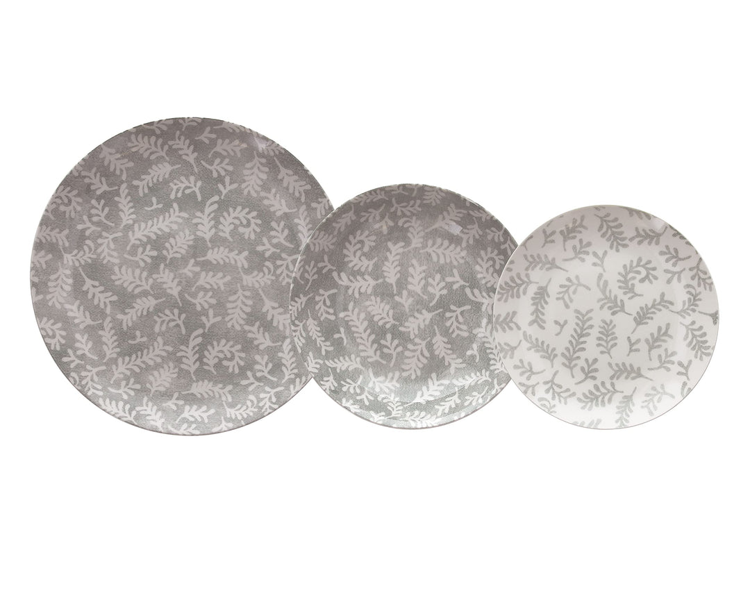 Tognana Foliage Servierset 18 Teller Grau