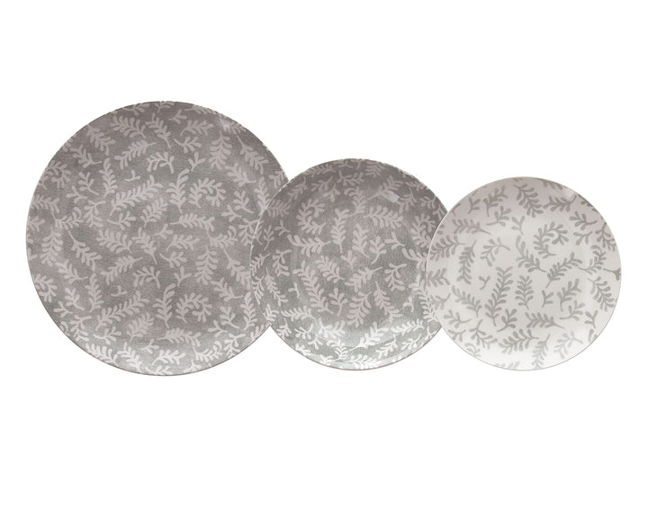 Tognana Foliage Servierset 18 Teller Grau