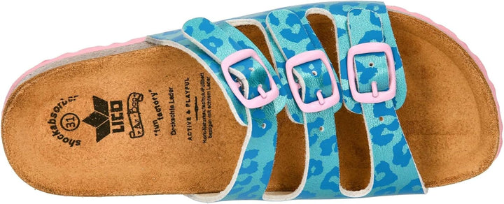 Lico BIOLINE Unisex Erwachsene Pantoletten 32 EU Türkis Rosa, 32 EU Türkis Rosa