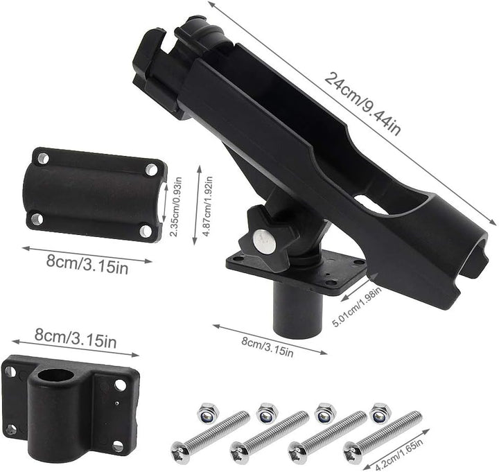 Rutenhalter für Boot Kajak - 2 x Angelrutenhalter Stabil 360 Grad Drehbar und einfach stellbar