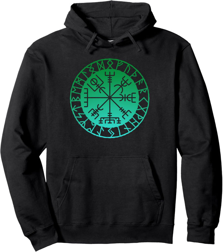 Nordisches Symbol VEGVISIR Wikinger Symbol Keltische Rune Pullover Hoodie
