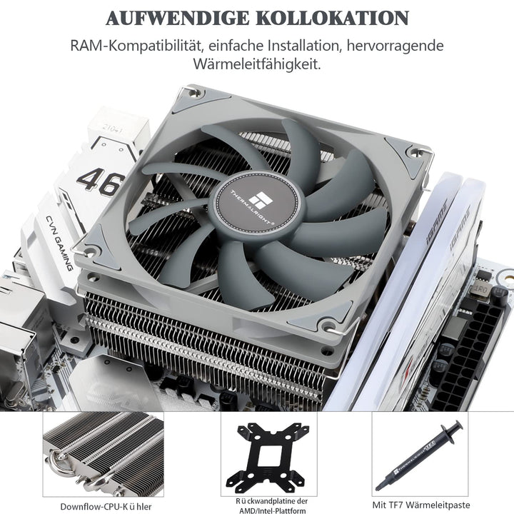 Thermalright AXP90-X53 Low Profile CPU-Luftkühler, 53mm Höhe, TL-9015 Slin PWM Lüfter, AGHP Technolo