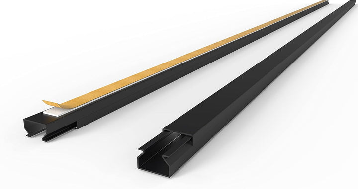 Kabelkanal, 15x10 mm, 1x2 m, Schwarz, selbstklebend | PVC, UV-beständig, Innen &amp; Aussen, 1 Stange à