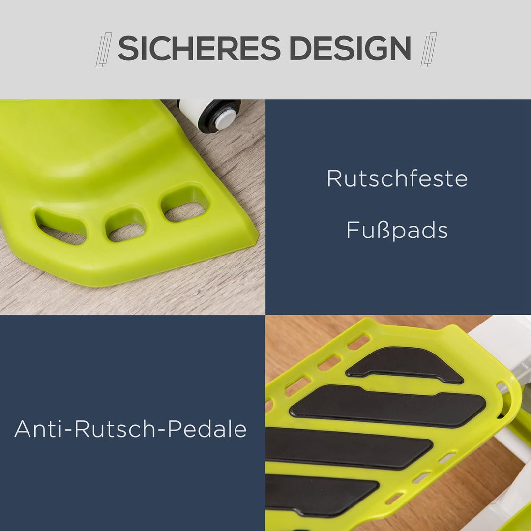 HOMCOM Mini Stepper für Zuhause, rutschfest Up-Down Stepper mit LCD-Anzeige, Stepper Hometrainer mit