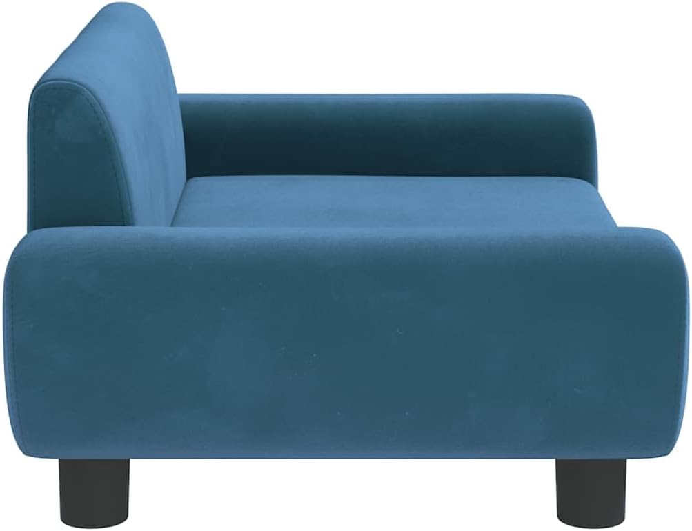 vidaXL Kindersofa Blau 70x45x33 cm Samt 70 x 45 x 33 cm Blau, 70 x 45 x 33 cm Blau
