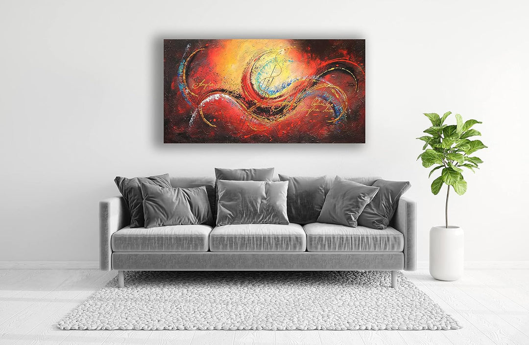 Monica Mirafiori I 100% HANDGEMALT I Gemälde Spektrum 100x50cm | Gemälde Handgemalt | Acrylgemälde |