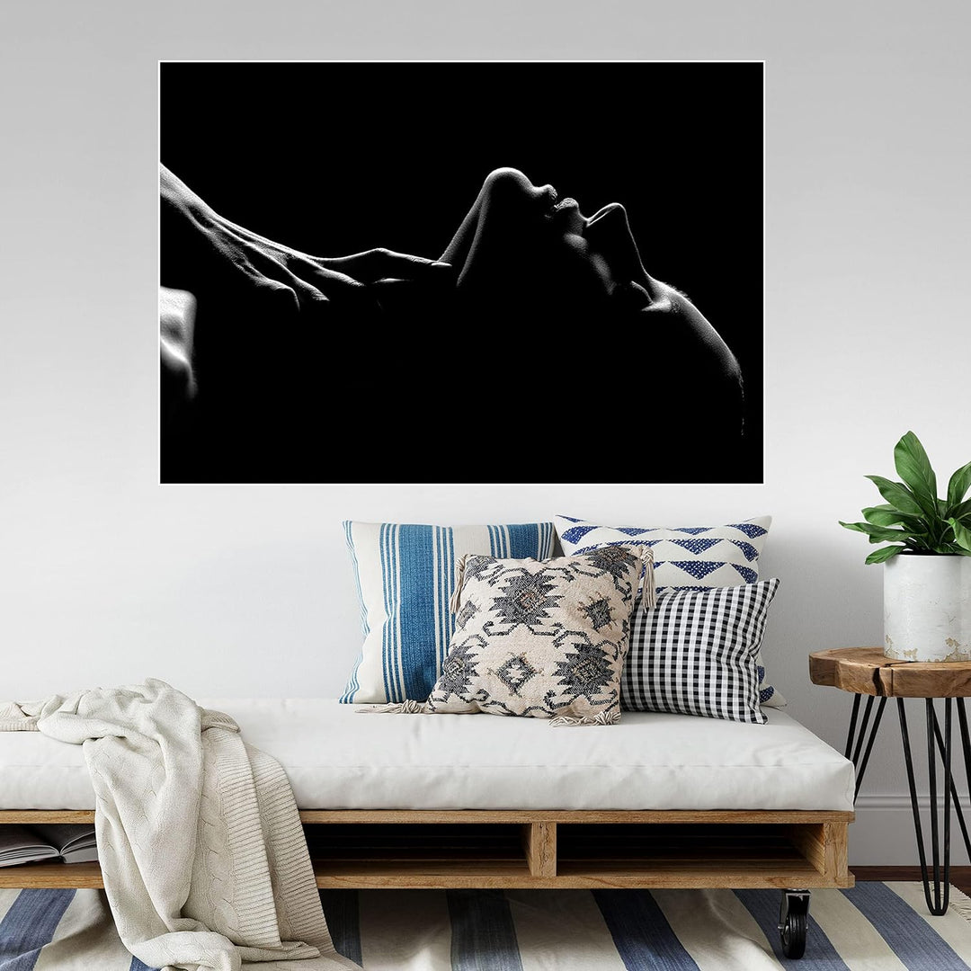 wandmotiv24 Poster als Wanddeko, Grösse 100x70cm, sinnliches Foto, Gesicht, Körper, Frau, Model, Sex