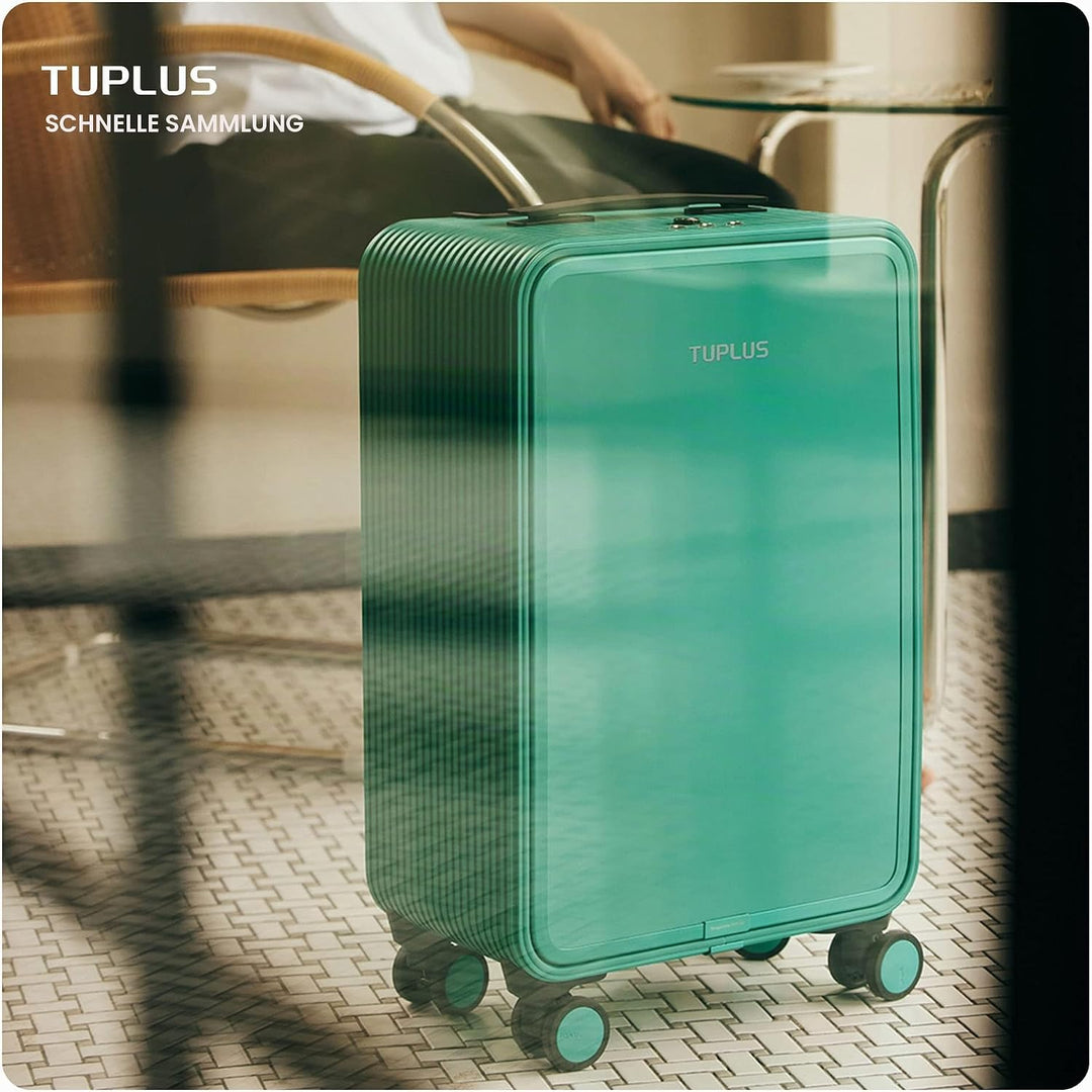 TUPLUS Koffer Aluminium Trolley Rollkoffer mit 4 Rollen Reisekoffer Handgepäck Hartschalenkoffer,Sof