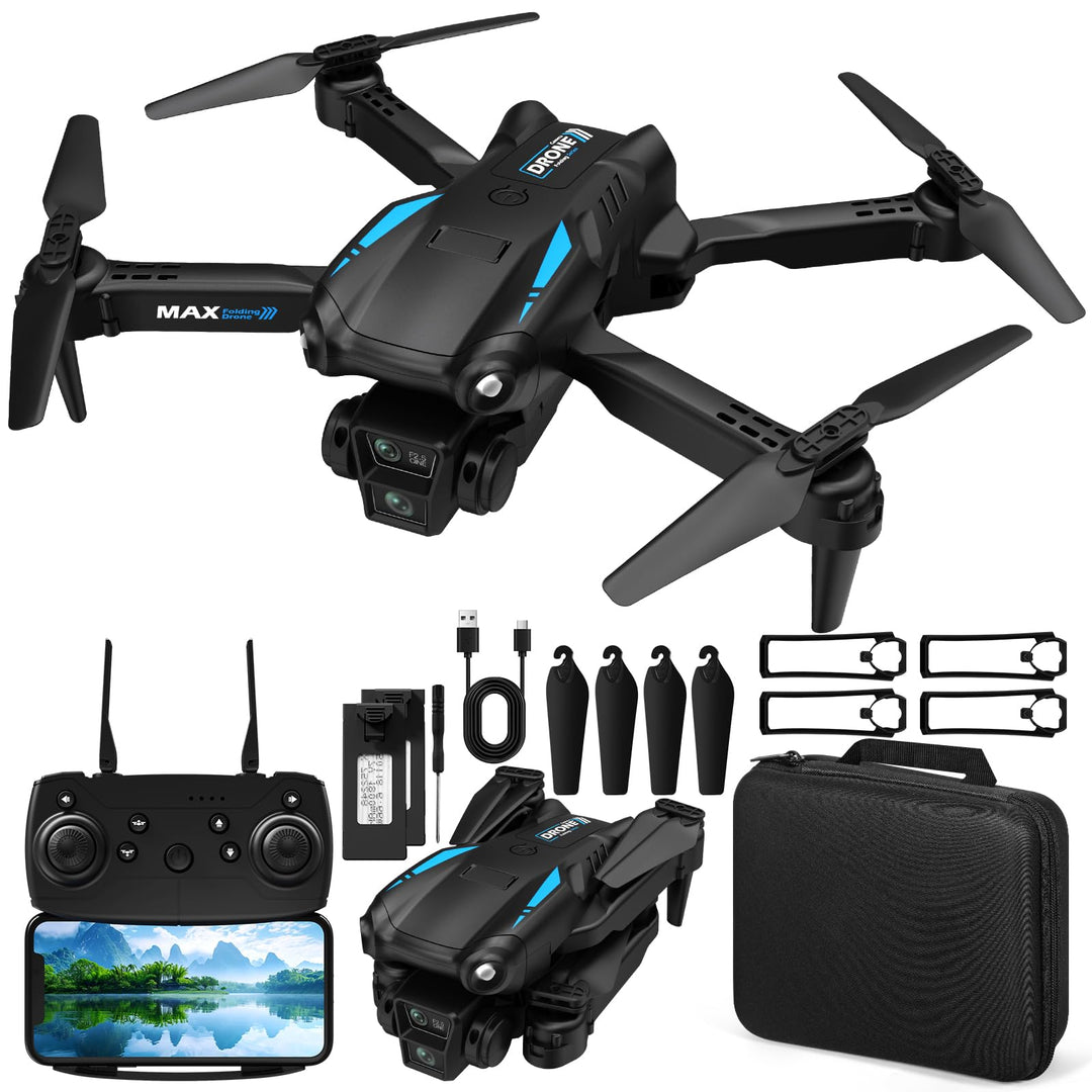Drohne mit Kamera 4K, Faltbare Kinder Drohne, 3D Flip, Ein-Knopf Start/Landung, Headless Mode, Höhen