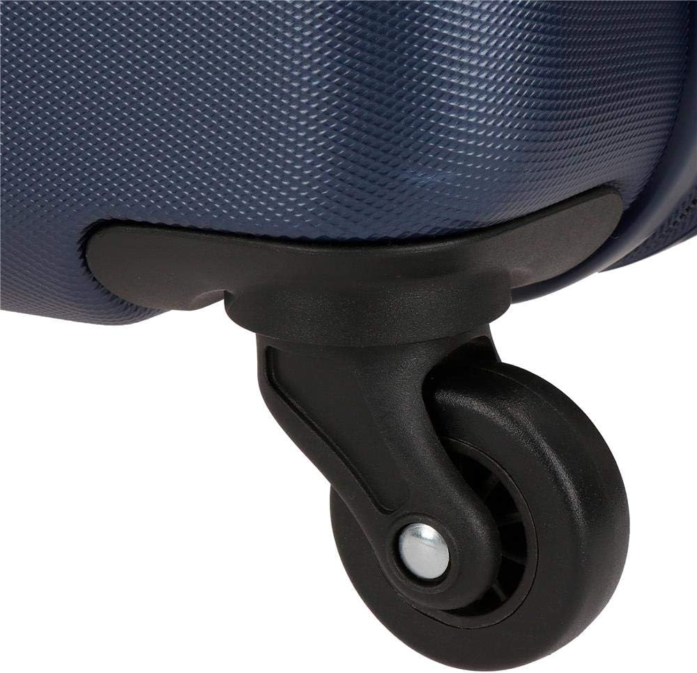Roll Road Flex Kabinenkoffer Blau 38x54x20 cms Hartschalen ABS Kombinationsschloss 35L 2,5Kgs 4 Räde