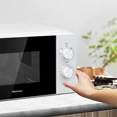 Hisense Mikrowelle H20MOWP1 Weiss 20 Liter 700 Watt Glasdrehteller Auftaufunktion