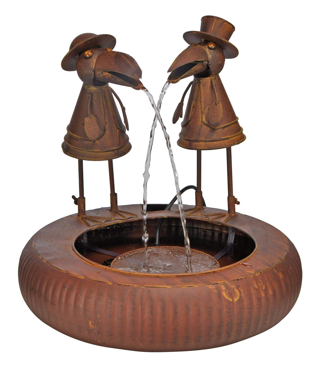 Haushalt International Metall Brunnen Zwei Raben Wasserspeier Springbrunnen Gartenbrunnen Zierbrunne