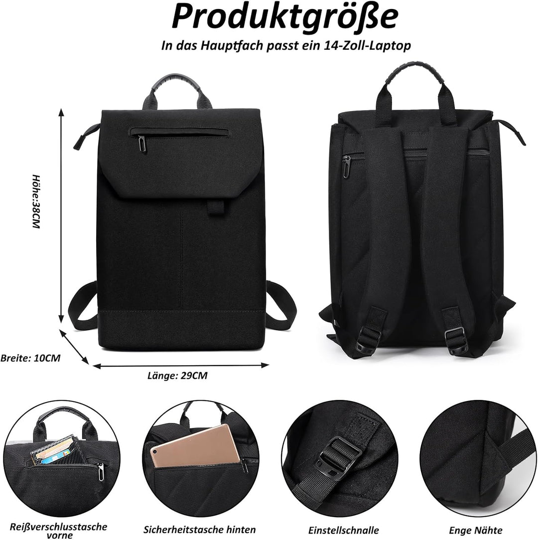 TANTOMI Rucksack Damen Tagesrucksäcke mit Laptopfach & Anti Diebstahl Tasche Reiserucksack Damen Lap