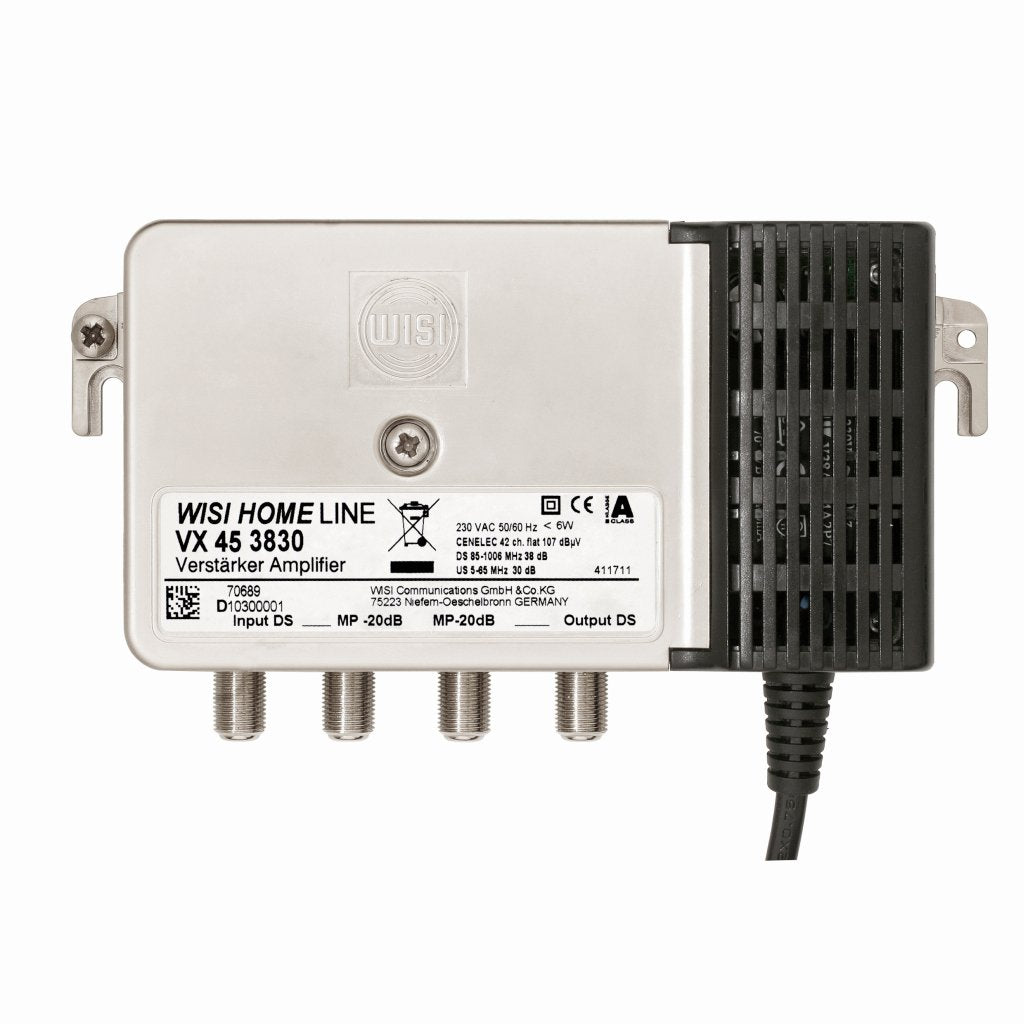Wisi 73969"VX 45 D 3830" Hausanschluss verstärker, 38 dB silber