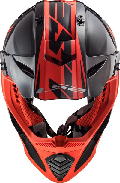 LS2 Herren Fast Evo Roar Motorradhelm, Mattschwarz rot, XL XL Mattschwarz rot, XL Mattschwarz rot