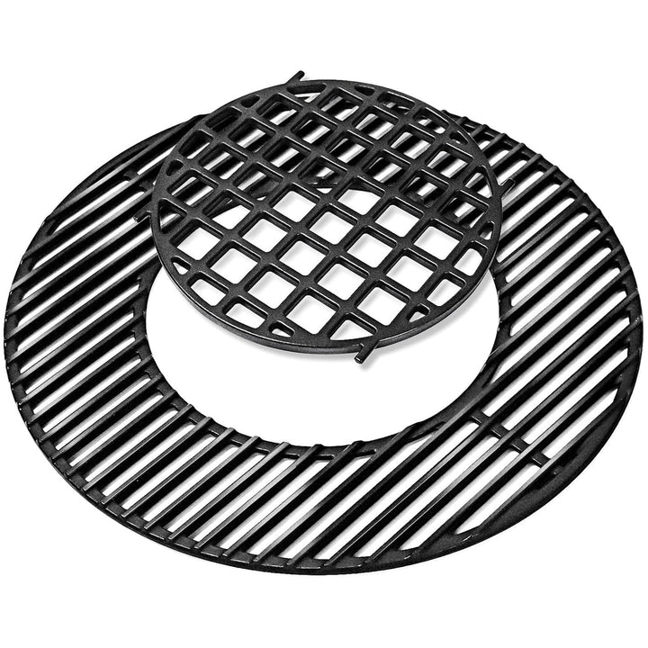 GFTIME Gusseisen Rost-in-Rost Grillrost mit Sear Grillrost für Weber 57cm Holzkohlegrills, Gourmet S