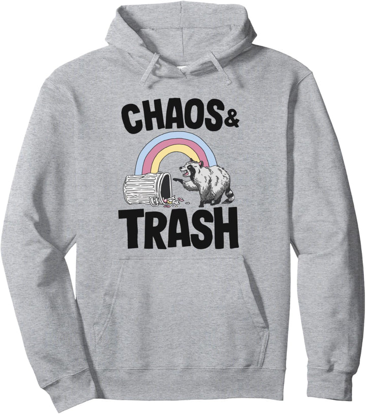 Chaos & Trash Panda Regenbogen-Waschbär Pullover Hoodie
