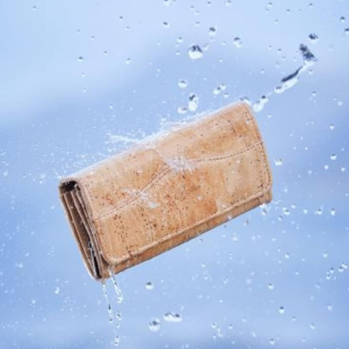 Simaru Damen Geldbörse aus Kork, veganes nachhaltiges Portemonnaie mit RFID-Schutz, Geldbeutel Made