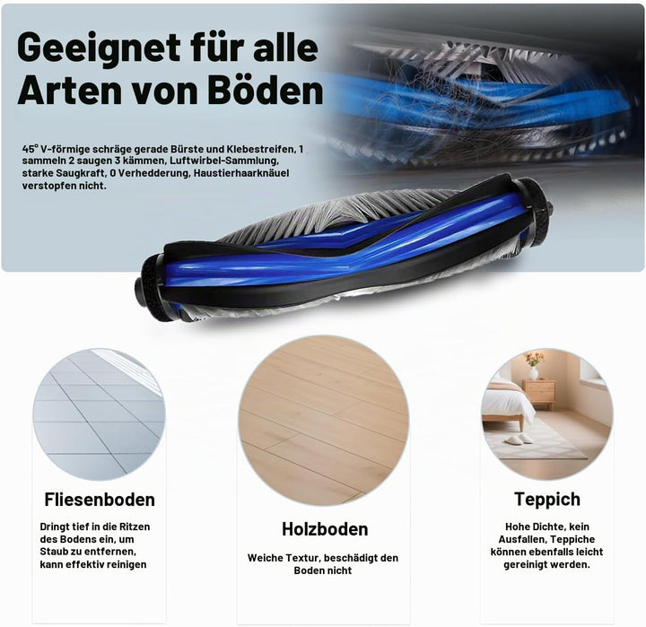 2 Stück Hauptbürste für Ecovacs DeebotT50 Pro Omni Gen2, T50 Omni, T50 Omni Gen2, T50 Pro Omni, T50