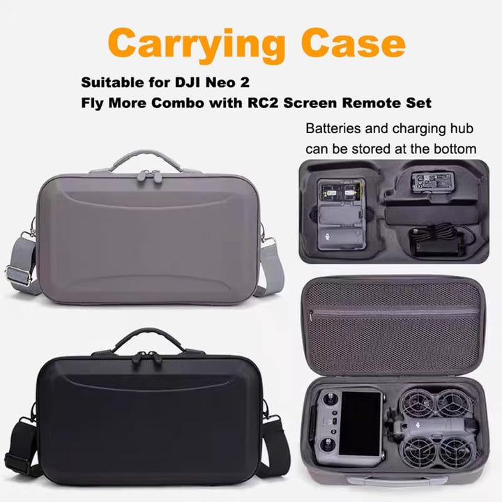 Tragetasche, kompatibel mit DJI Neo 2 Fly More Combo und RC 2 Fernbedienung, tragbare Reise-Schutz-U