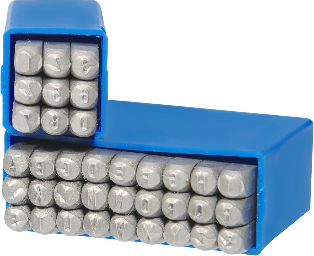 GRAVUREM-S Standard Schlagzahlen und -buchstaben 0-9 + A-Z,& (Kombination) / Schrifthöhe 1,5mm 1,5 m