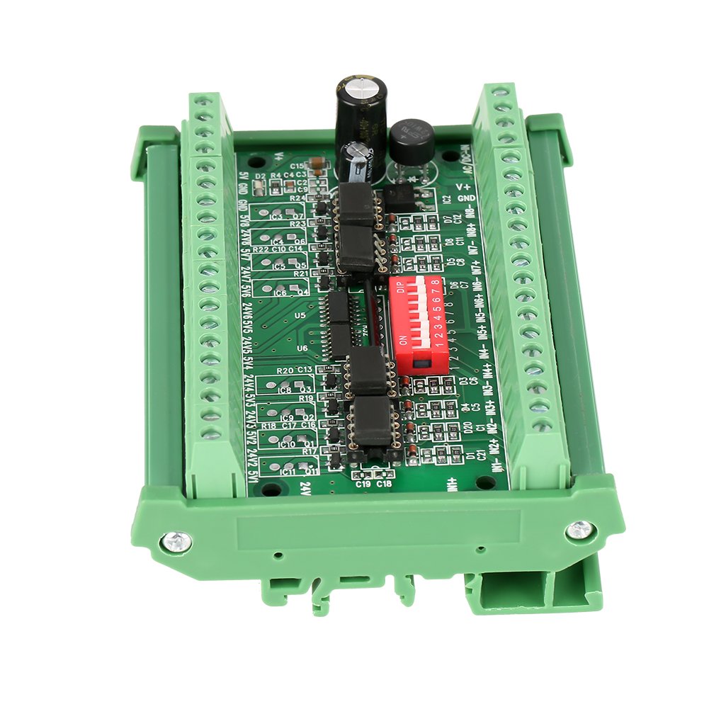 8 Kanal Pegelwandler Modul, NPN/PNP zu NPN Spannungswandler, 5V / 24V Rechtecksignal Umwandler Modul