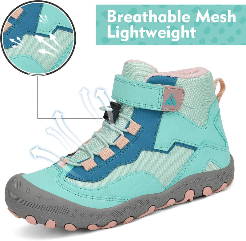 Mishansha Kinder Wanderschuhe Rutschfest Leicht Trekking Wanderstiefel für Jungen Mädchen Gr.24-38 G