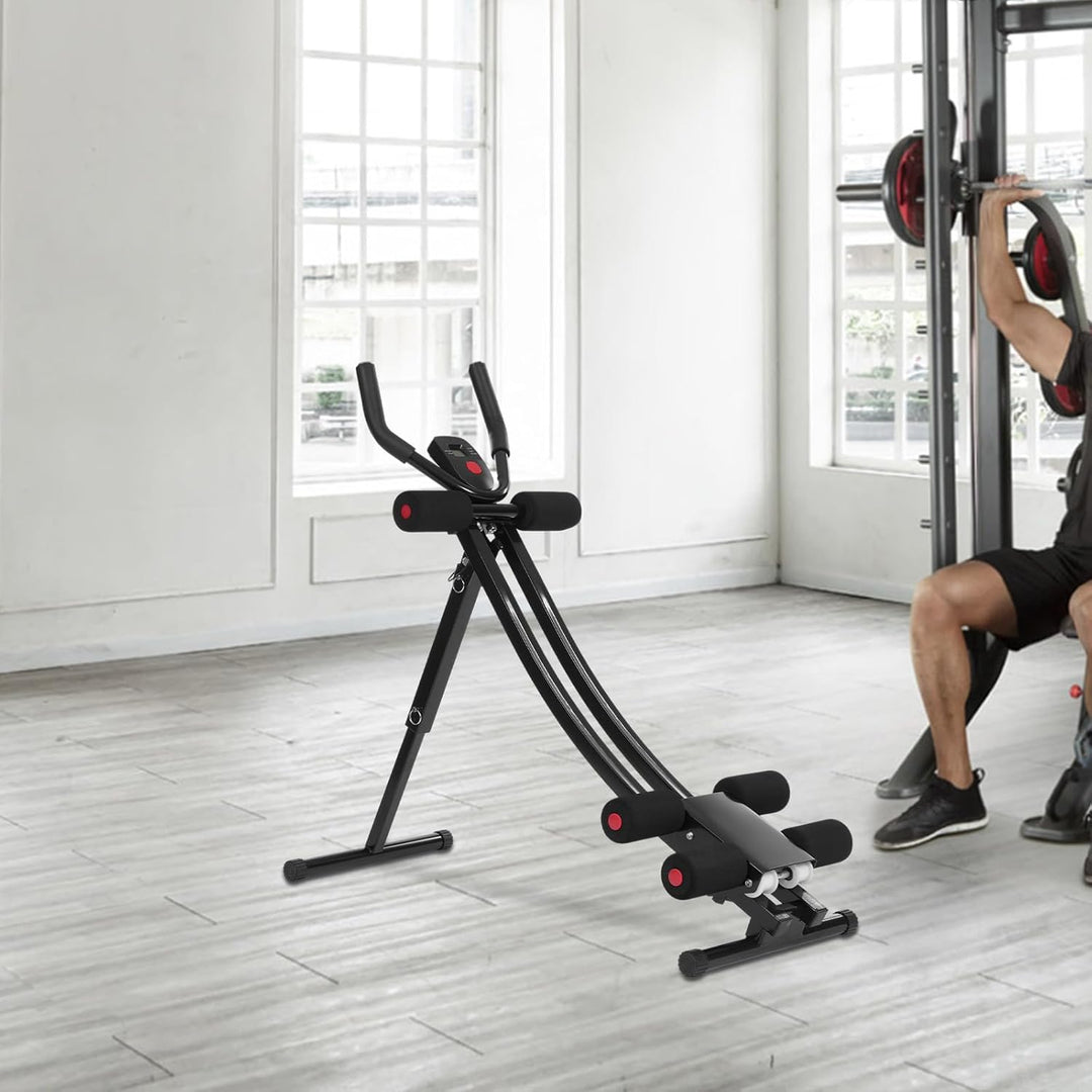 Bauchtrainer,Klappbarer Bauchtrainer,Fitnessgeräte für Zuhause,DREI Einstellbare Stufen,Mit Knieaufl