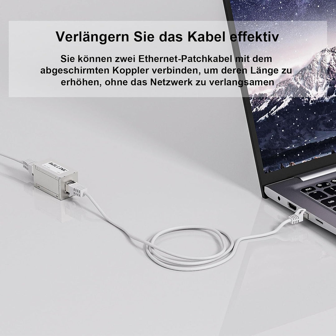 iwillink RJ45 Crimpzange Set mit 20 x Cat 7 Stecker | 1x Abisolierzange, 1x RJ45 Cat7 Kupplung,1x RJ