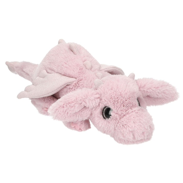 Depesche 14182 Snukis - Kuscheltier Drache in Rosa, mit weichem Fell und rosa Glitzer-Augen, ca. 50