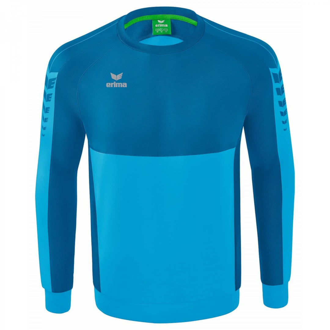 Erima Unisex Kinder Casual Six Wings Sweatshirt 116 Curacao/Mykonos, 116 Curacao/Mykonos