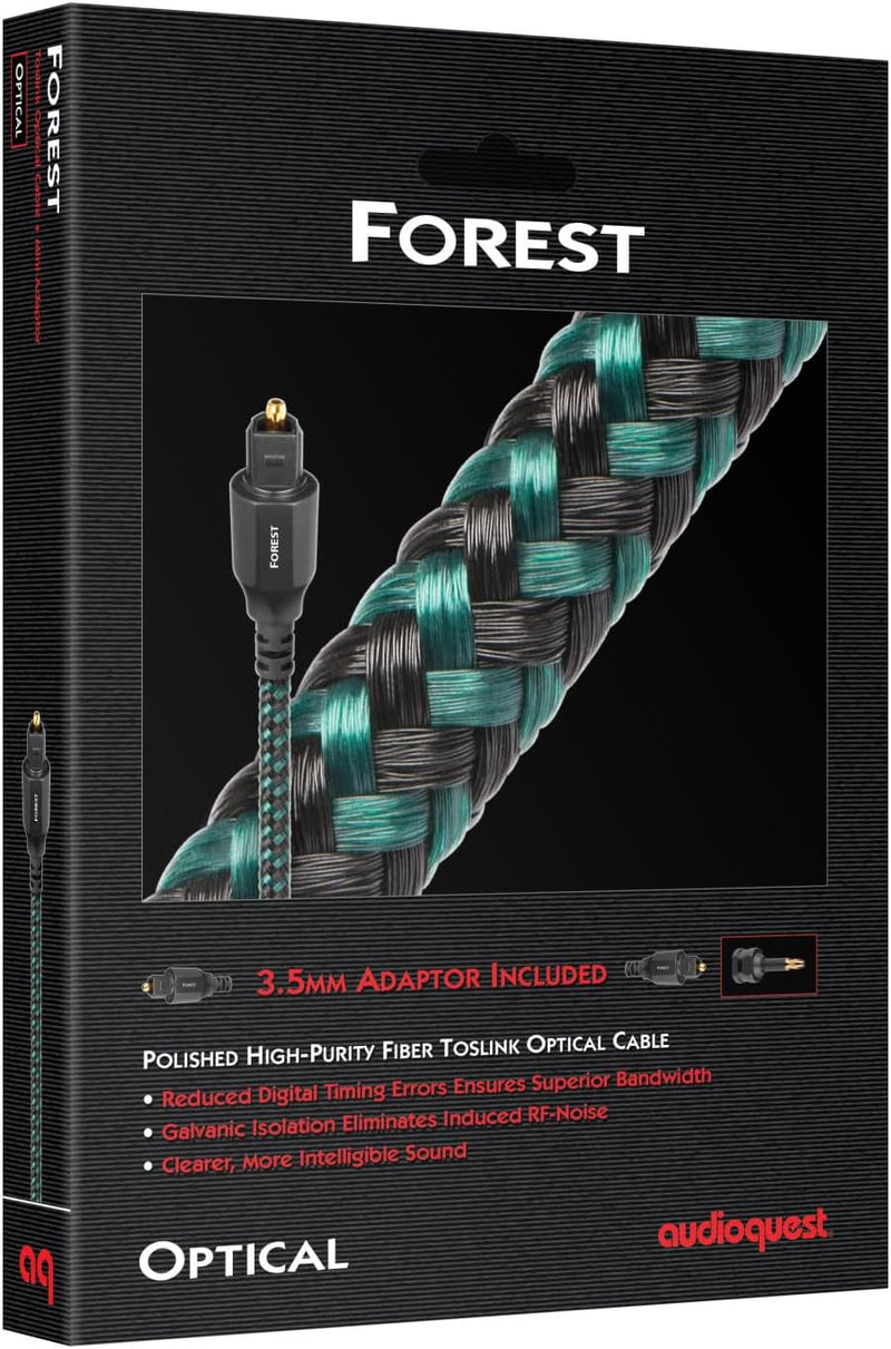 Audioquest Forest OptiLink Toslink-Kabel optisches Digitalkabel (Toslink-Toslink), 0.75m