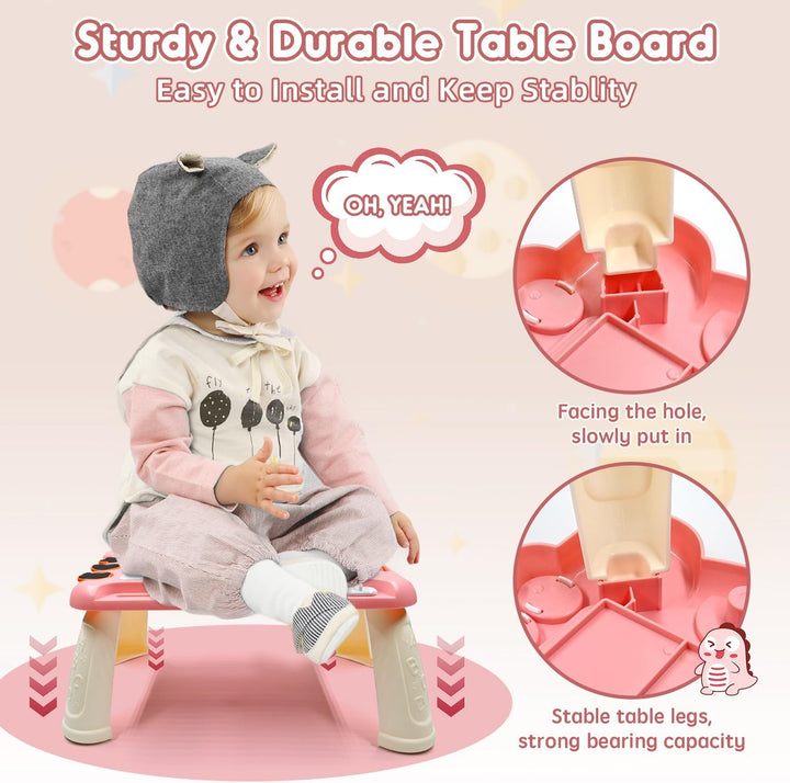 Dinosaurier Maltafel Zaubertafel mit Beinen Kinderspiele ab 2 3 4 5 Jahre Geschenk Mädchen, Bunt Mag