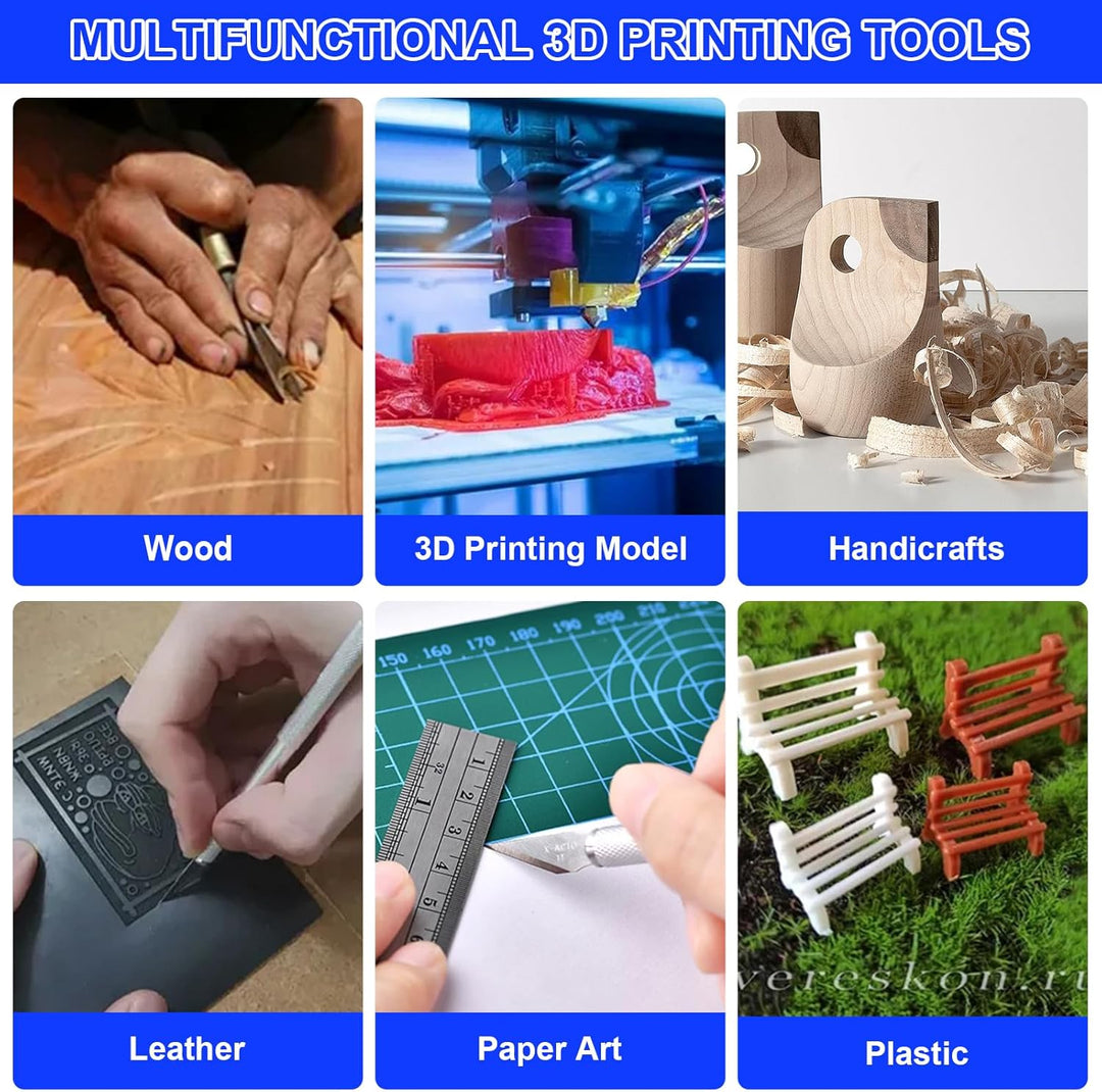 YOTINO 82 PCS 3D Drucker Zubehör, 3D Druck Werkzeug Tool Kit, mit Pinzetten, Zangen, Schnitzmesser,