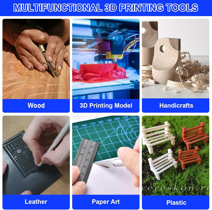 YOTINO 82 PCS 3D Drucker Zubehör, 3D Druck Werkzeug Tool Kit, mit Pinzetten, Zangen, Schnitzmesser,