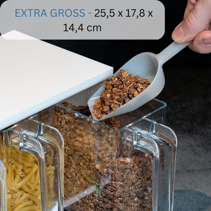 Westmark Schütten-Set, 4tlg., 1 Schüttengehäuse inkl. drei Schütten + 3 Schaufeln, Schütten-Volumen: