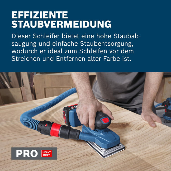 Bosch PRO 18V System Akku-Exzenterschleifer GSS18V-18 (inkl. Staubbeutel, Schleifblatt) Ohne Akku/La