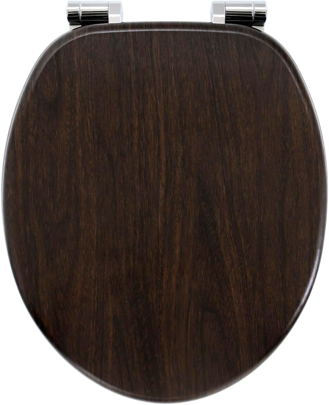 WC Sitz mit Absenkautomatik, Toilettendeckel aus MDF Holz, Toilettensitz mit Holzoptik-Furnier (Dunk