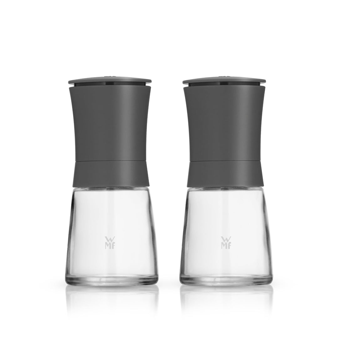 WMF Trend Mühlenset 2tlg, Salz- und Pfeffermühle unbefüllt, Glasbehälter, Keramikmahlwerk, Mühle für