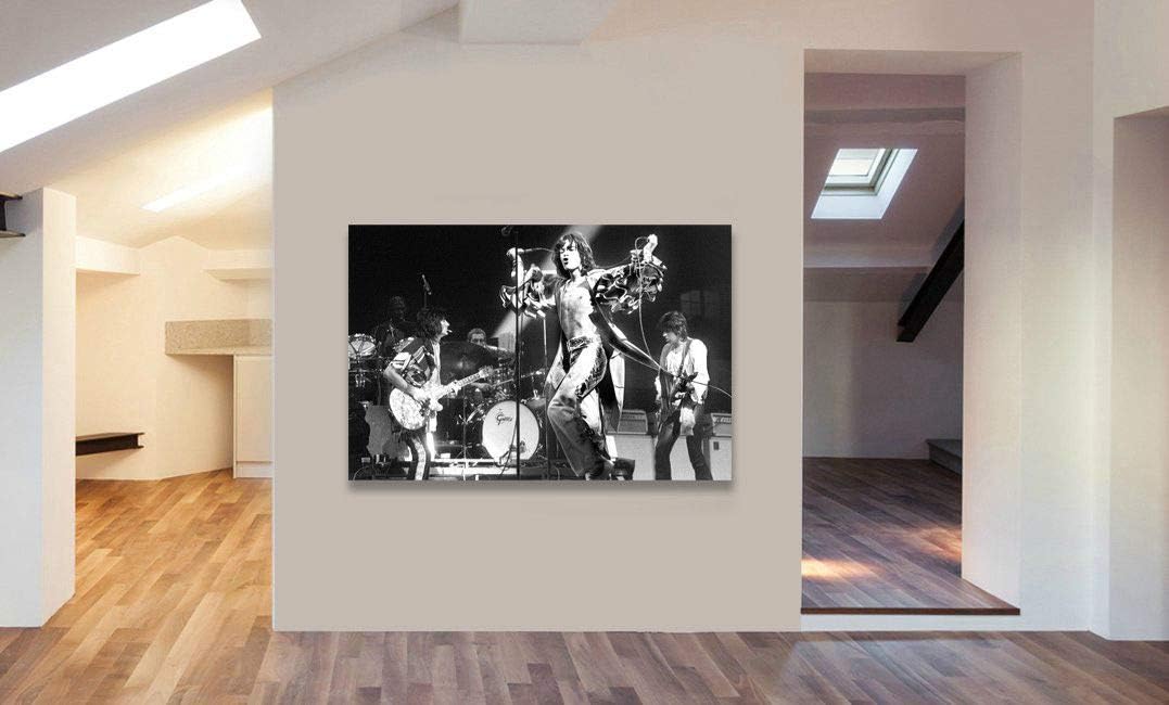 Kunstdruck auf Leinwand, gerahmt, Motiv The Rolling Stones, verschiedene Grössen (A0, 119,4 x 83,8 c