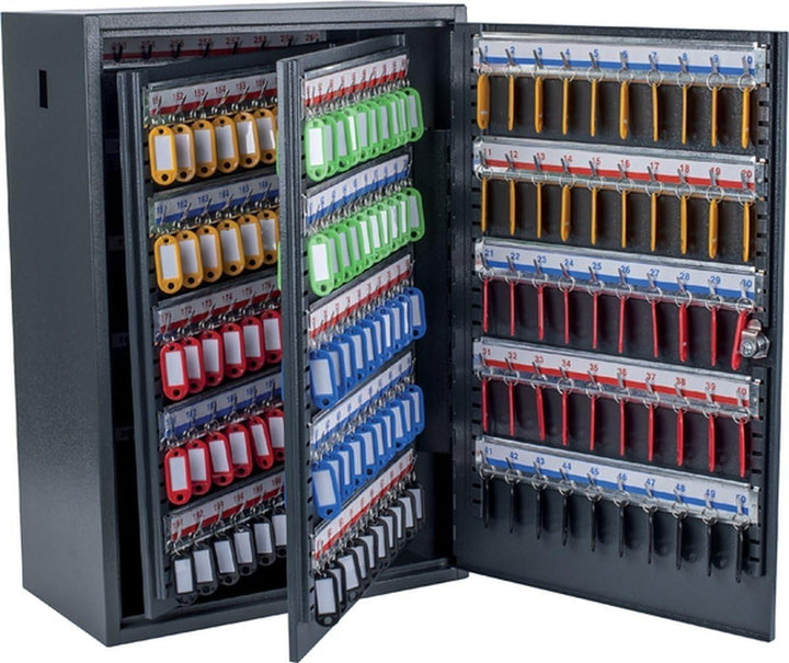 Pavo 8047239 Deluxe Schlüssel-Kasten/Schrank/Tresor, 300 Haken mit seitlichem Schlüsseleinwurf, dunk