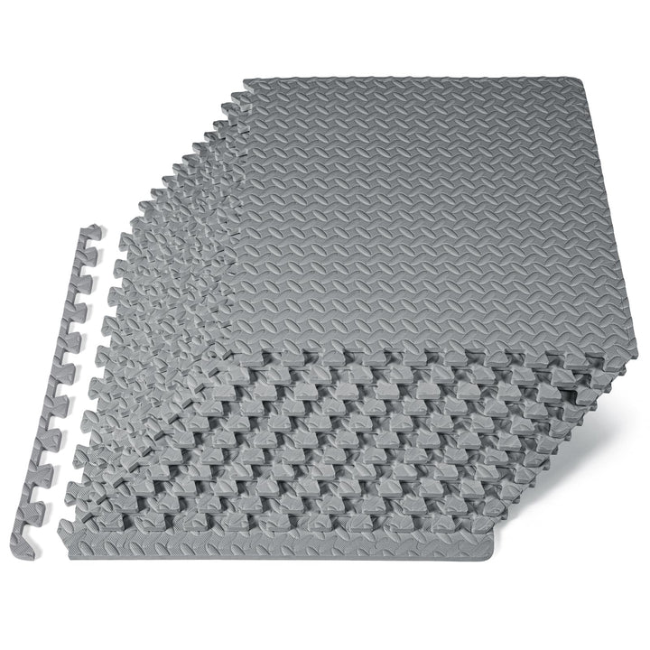 ProsourceFit Puzzlematte 1,2 cm dick – 4,4 m² - 12 Ineinandergreifende Eva Bodenschutzmatten – Boden