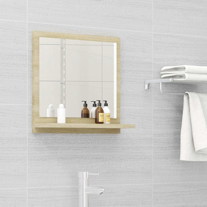 BUKSCYJS Spiegelschrank,Badezimmer Schrankbadspiegel Sonoma-Eiche 40x10,5x37 cm Holzwerkstoffgeeigne