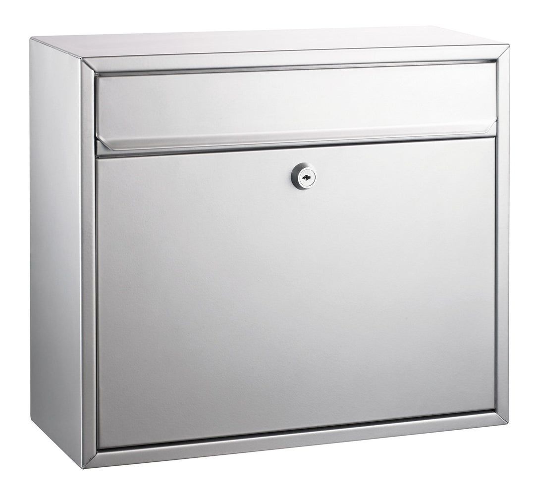 ALCO-Albert 8601 - Briefkasten, silber lackiert, ca. 31 x 36 x 15 cm 31 x 36 x 15 cm Silber, 31 x 36