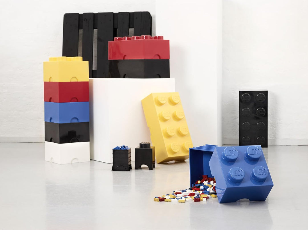 LEGO Aufbewahrungsstein, 4 Noppen, Stapelbare Aufbewahrungsbox, 5,7 l, weiss White, White