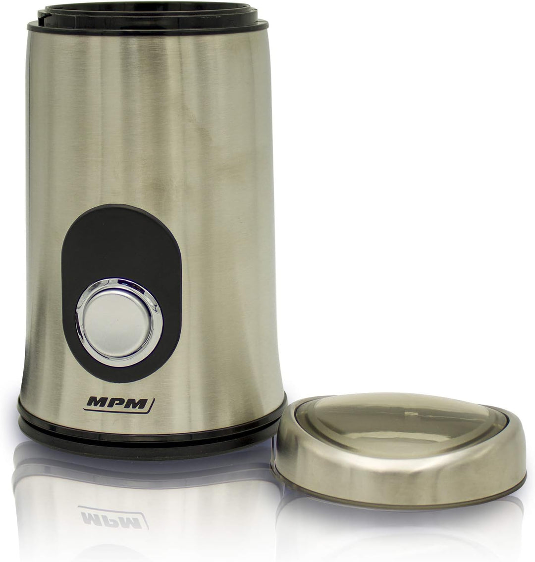 MPM - MMK-02M - Kaffeemühle - zum Mahlen von Kaffeebohnen - 50 g Behälter - 115 g/Min. - Edelstahl-S