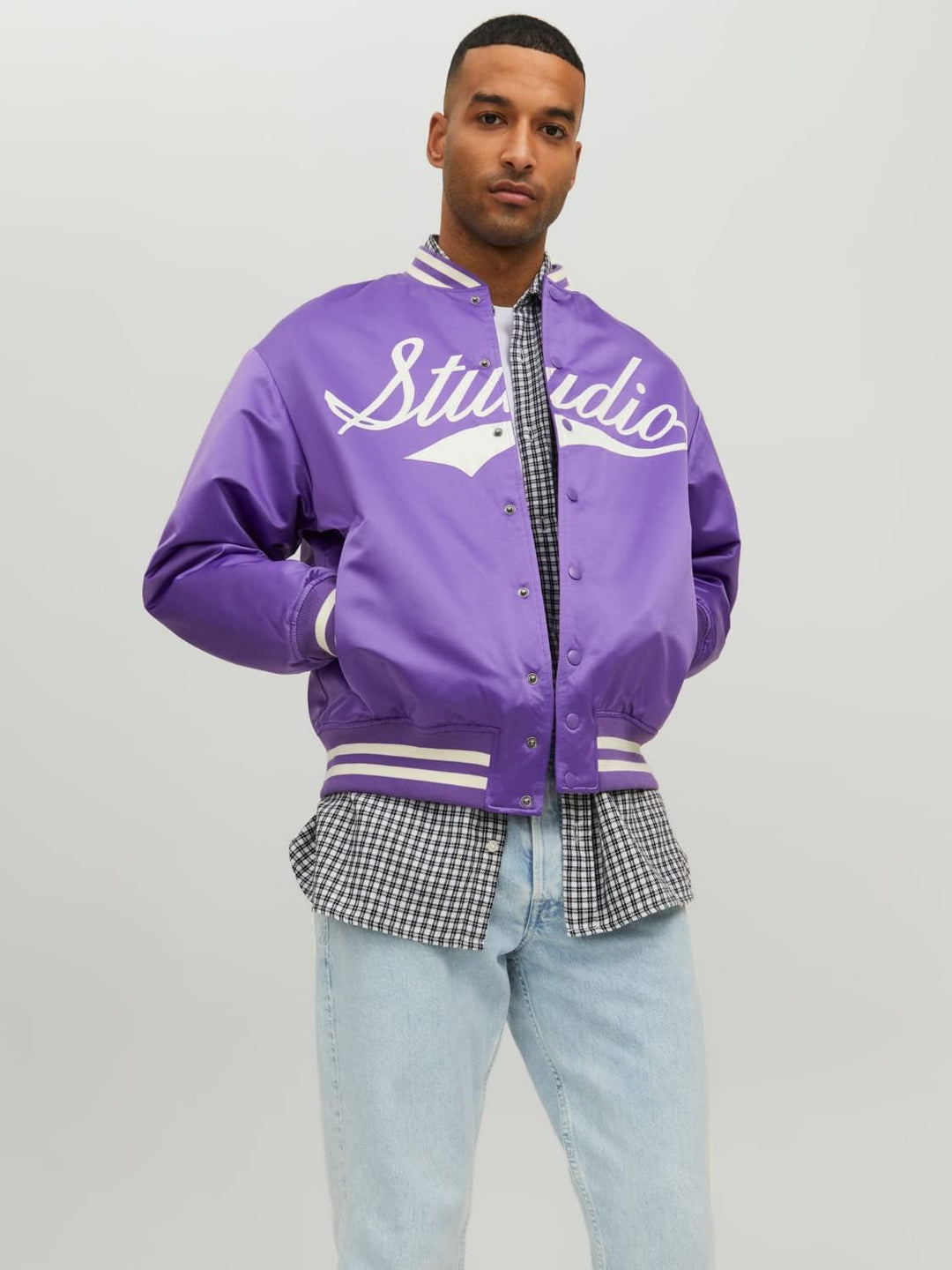 JACK & JONES Herren Jorstudio Bomber Bomberjacke L Deep Lavender, L Deep Lavender