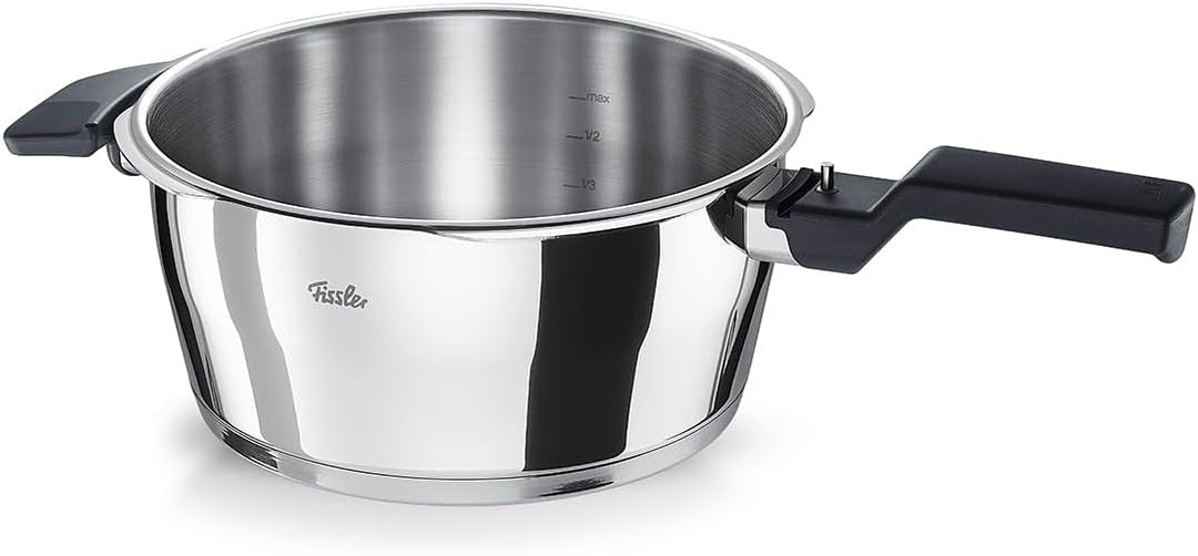 Fissler Vitaquick / Schnellkochtopf (3,5 L, Ø 22 cm) Edelstahl-Dampfkochtopf, 2-Garstufen, Made in G